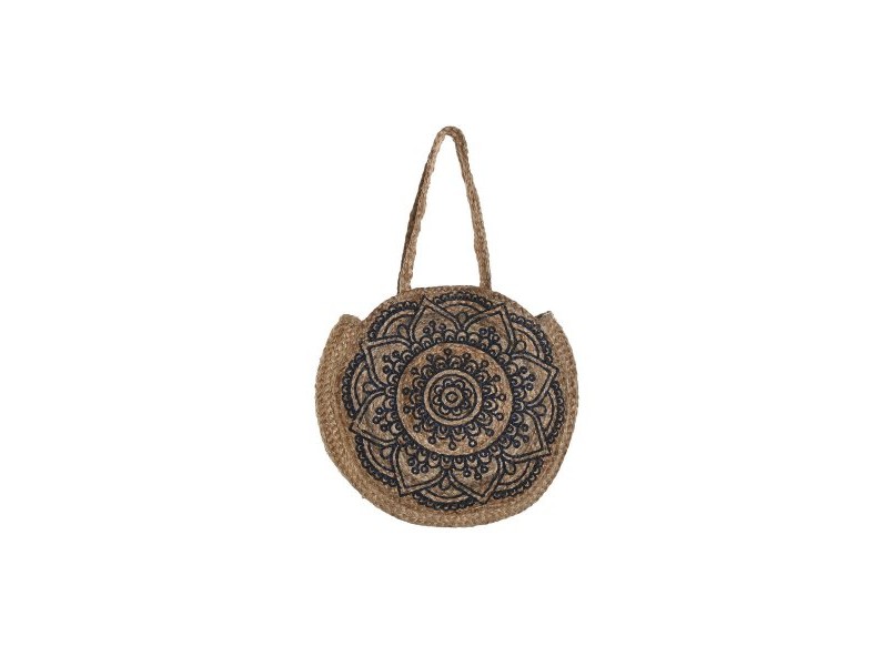 Дамска Чанта DKD Home Decor Син Черен Естествен 36 x 12 x 36 cm (2 броя)