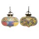 Полилей DKD Home Decor 32 x 32 x 26 cm Кристал Многоцветен 25 W (2 броя)