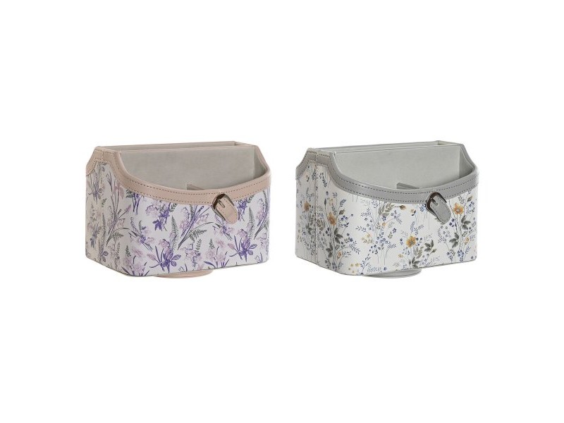 Дистанционно DKD Home Decor Бял Сив Люляк Светло розово 2 броя