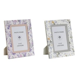 Дамска Чанта DKD Home Decor Бял Сив Люляк Светло розово 16,5 x 2 x 21,5 cm (2 броя)