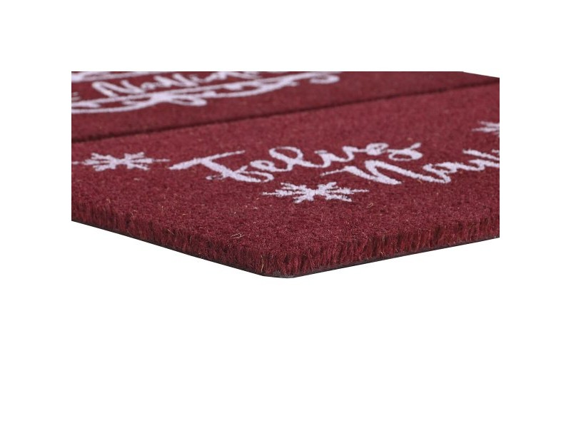 Изтривалка за Врата DKD Home Decor Бял Червен PVC Кокосови влакна 60 x 40 x 1,5 cm (2 броя)