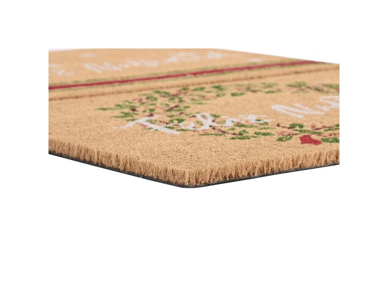 Изтривалка за Врата DKD Home Decor Бял Кафяв Червен Зелен PVC Кокосови влакна 60 x 40 x 1,5 cm (2 броя)