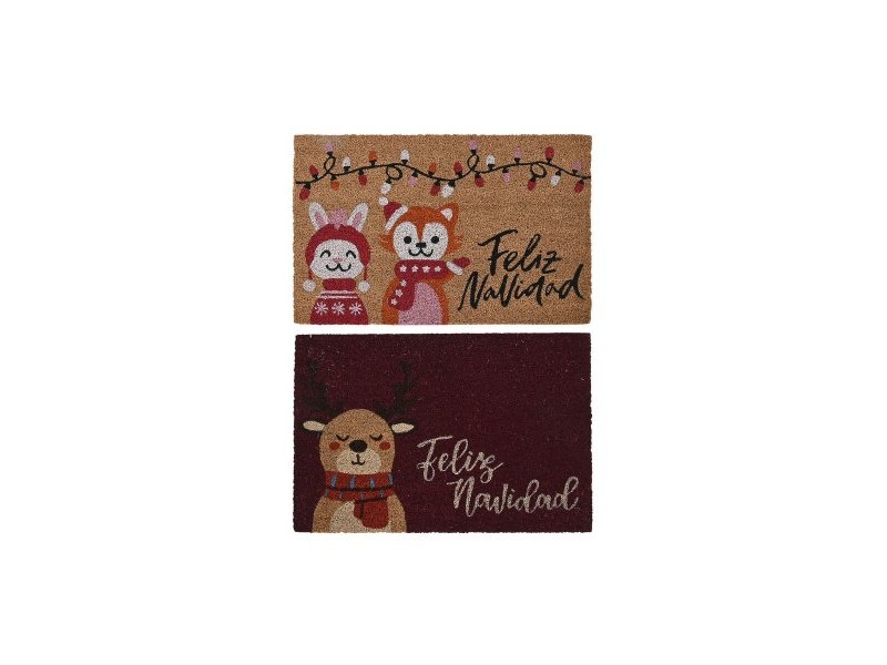 Изтривалка за Врата DKD Home Decor Червен Многоцветен PVC Кокосови влакна 60 x 40 x 1,5 cm (2 броя) Изтривалка за Врата DKD Home Decor Червен Многоцветен PVC Кокосови влакна 60 x 40 x 1,5 cm (2 броя)