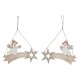 Висяща украса DKD Home Decor Бял Златен Дървен 22,5 x 0,5 x 15 cm (2 броя)