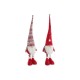 Коледна Украса DKD Home Decor Бял Червен Гном 14 X 11 X 73 cm (2 броя)