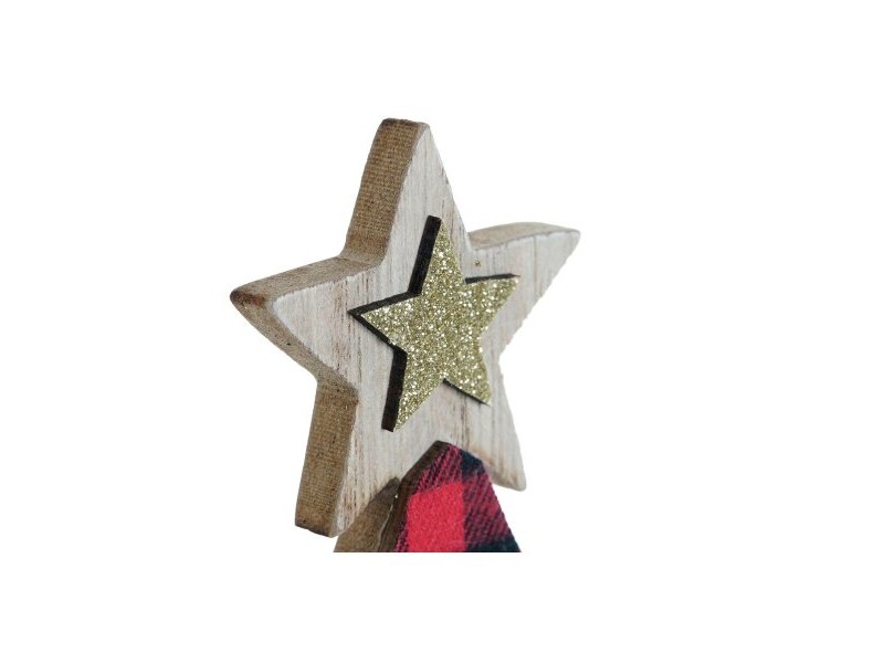 Коледна Украса DKD Home Decor Черен Червен Дърво 11,5 x 4 x 31 cm