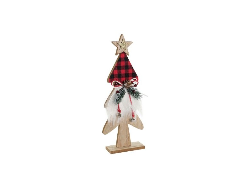 Коледна Украса DKD Home Decor Черен Червен Дърво 11,5 x 4 x 31 cm