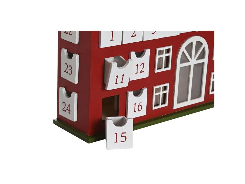 Коледен Календар DKD Home Decor Дървен 37,5 x 8,5 x 31 cm (2 броя)