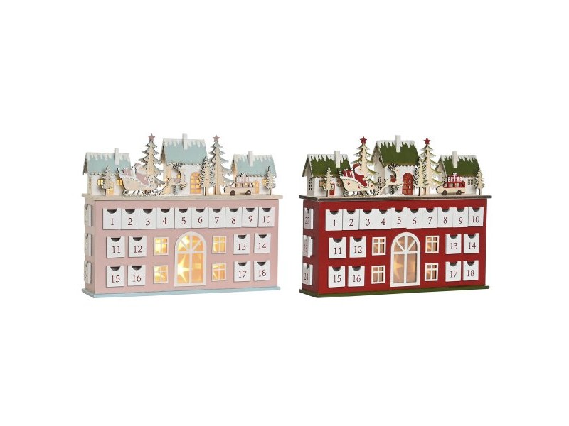 Коледен Календар DKD Home Decor Дървен 37,5 x 8,5 x 31 cm (2 броя) Коледен Календар DKD Home Decor Дървен 37,5 x 8,5 x 31 cm (2 броя)