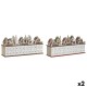Коледен Календар DKD Home Decor Дървен 45 x 11 x 23 cm (2 броя)