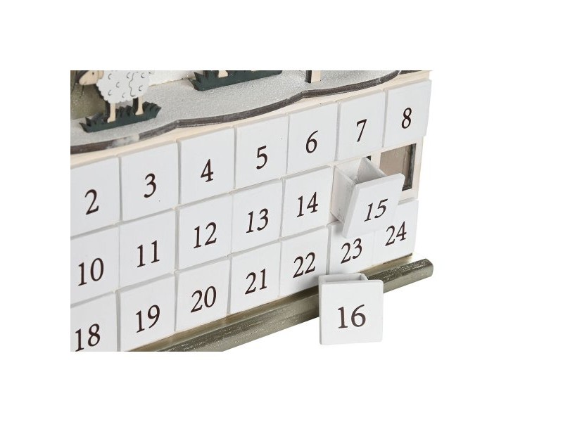 Коледен Календар DKD Home Decor Дървен 34 x 8,5 x 36,5 cm (2 броя)