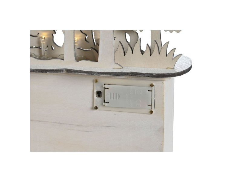 Коледен Календар DKD Home Decor Дървен 34 x 8,5 x 36,5 cm (2 броя)