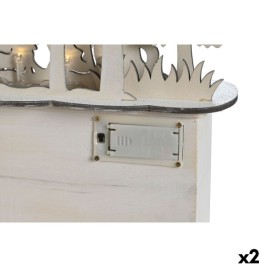 Коледен Календар DKD Home Decor Дървен 34 x 8,5 x 36,5 cm (2 броя)