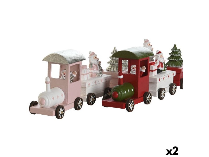Коледна Украса DKD Home Decor Червен Зелен 35,5 x 5 x 8,8 cm (2 броя)