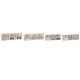 Висяща украса DKD Home Decor Червен Розов Дървен 23 x 1,5 x 9 cm (6 Части) (4 броя)
