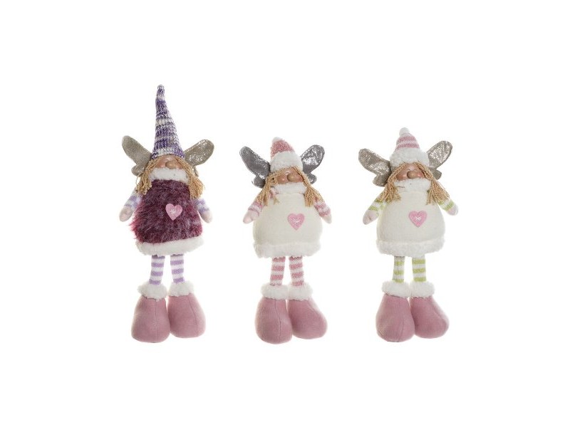 Коледна Украса DKD Home Decor Многоцветен Елф 13 x 7 x 35 cm (3 броя)