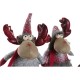 Коледна Украса DKD Home Decor Червен Сив Царица 27 x 19 x 32 cm (2 броя)