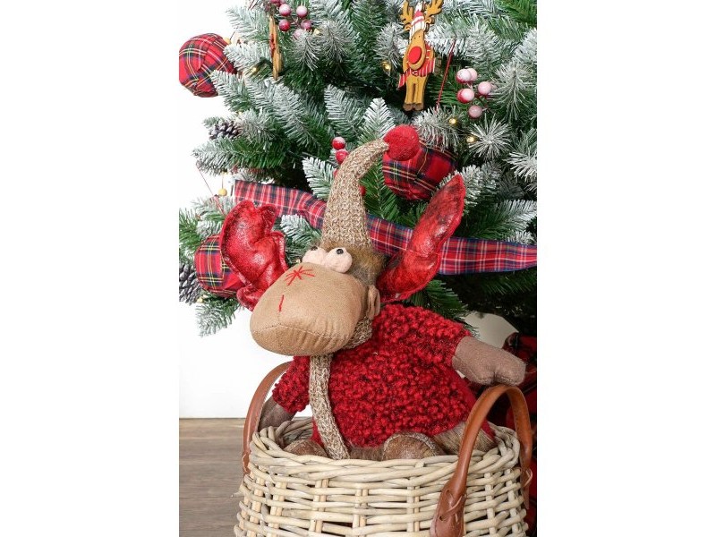 Коледна Украса DKD Home Decor Червен Сив Царица 27 x 19 x 32 cm (2 броя)