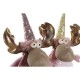 Коледна Украса DKD Home Decor Кафяв Розов Златен Царица 27 x 16 x 42 cm (2 броя)