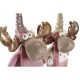 Коледна Украса DKD Home Decor Бял Розов Златен Царица 20 x 19 x 50 cm (2 броя)