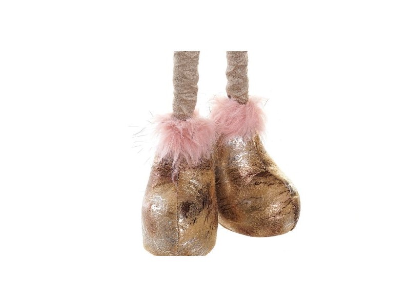 Коледна Украса DKD Home Decor Бял Розов Златен Царица 15 x 17 x 50 cm (2 броя)