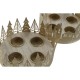 Коледен Свещник DKD Home Decor Златен Естествен 16,5 x 16,5 x 8,5 cm (2 броя)