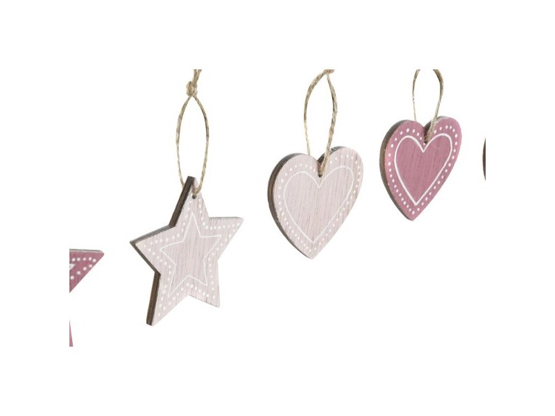 Висяща украса DKD Home Decor Розов Светло розово Дървен 6,5 x 1 x 6,5 cm (9 Части) (3 броя) Висяща украса DKD Home Decor Розов Светло розово Дървен 6,5 x 1 x 6,5 cm (9 Части) (3 броя)