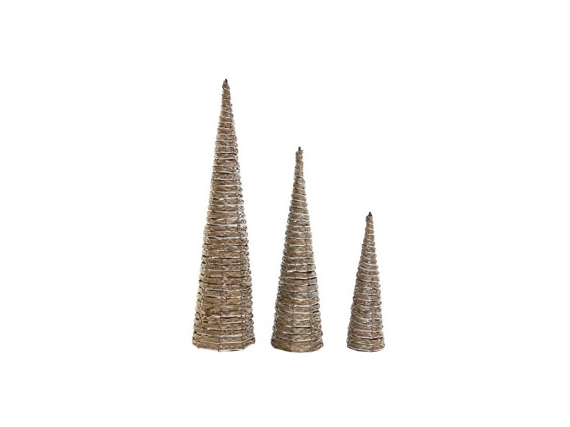Коледна Украса DKD Home Decor Бял Естествен 20 x 20 x 80 cm (3 Части) Коледна Украса DKD Home Decor Бял Естествен 20 x 20 x 80 cm (3 Части)