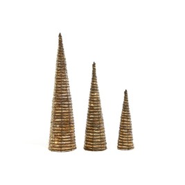 Коледна Украса DKD Home Decor Бял Естествен 20 x 20 x 80 cm (3 Части)
