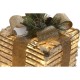 Коледна Украса DKD Home Decor Бял Златен Естествен 25 x 25 x 25 cm (3 Части)