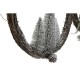 Коледен венец DKD Home Decor Естествен плетена ракита Ананас Снежен 46 x 7 x 46 cm (2 броя)