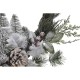 Коледен венец DKD Home Decor Естествен плетена ракита Ананас Снежен 46 x 7 x 46 cm (2 броя)