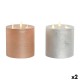 LED Свещ DKD Home Decor Златен Сребрист 15 x 15 x 15 cm (AA) (2 броя)