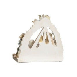 Рождествена Коледна Сцена DKD Home Decor Син Бял Кафяв Смола 23,5 x 8 x 20,5 cm (2 броя)