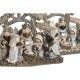 Рождествена Коледна Сцена DKD Home Decor Син Бял Кафяв Смола 20 x 7 x 17,5 cm (2 броя)