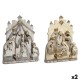 Рождествена Коледна Сцена DKD Home Decor Сив Златен Смола 22 x 6 x 26 cm (2 броя)