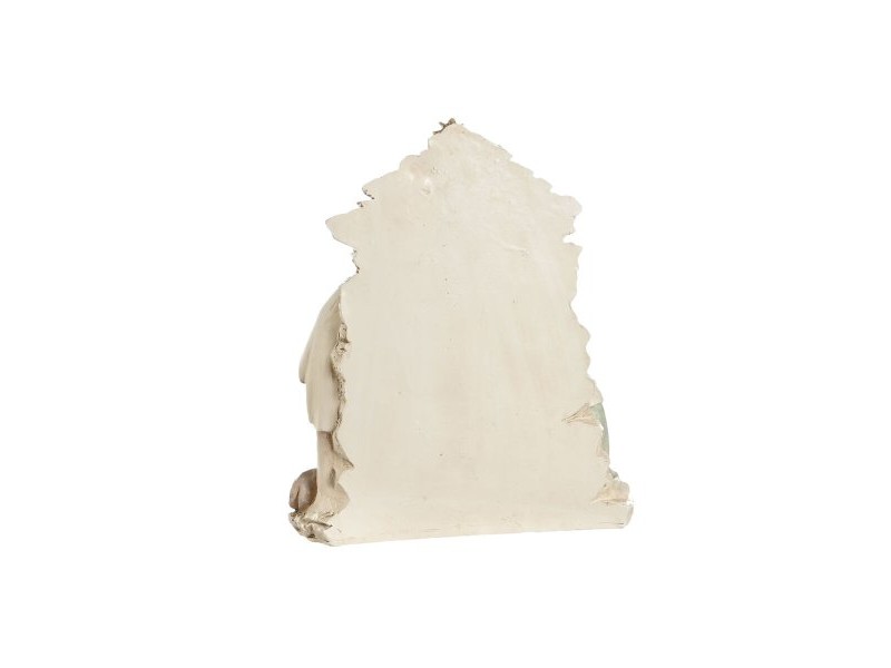 Рождествена Коледна Сцена DKD Home Decor Син Бял Розов Смола 24 x 8 x 27,5 cm (2 броя)