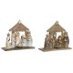 Рождествена Коледна Сцена DKD Home Decor Син Кафяв Златен Смола 17 x 7 x 15,5 cm 7 x 7 x 15,5 cm (2 броя)