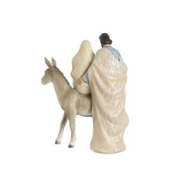Рождествена Коледна Сцена DKD Home Decor Син Бял Кафяв Сребрист Смола 23,5 x 16 x 32 cm (2 броя)