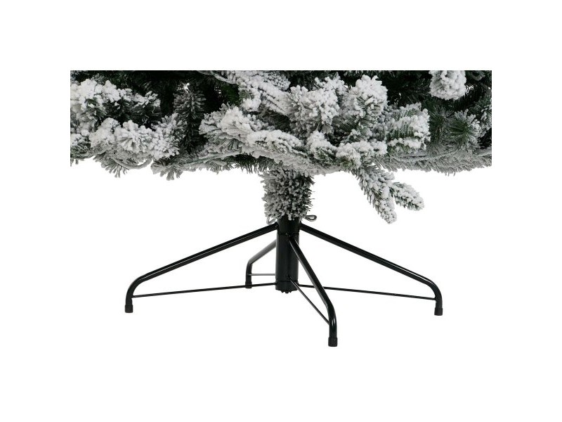 Коледно дърво DKD Home Decor Бял Зелен полиетилен Снежен 140 x 140 x 210 cm