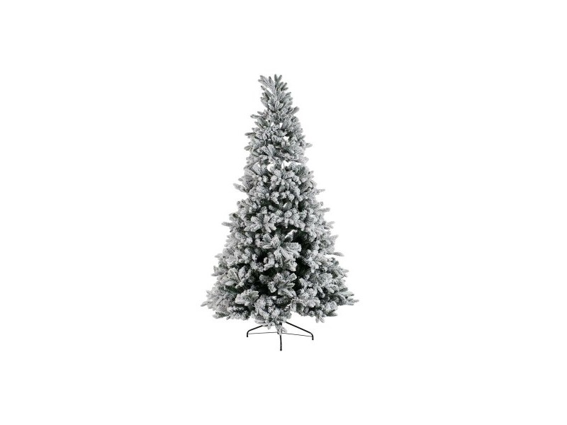 Коледно дърво DKD Home Decor Бял Зелен полиетилен Снежен 140 x 140 x 210 cm