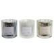 Свещ DKD Home Decor Бял Златен Сребрист 8,8 x 8,8 x 9 cm (3 броя)