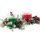 Свещ DKD Home Decor Червен Зелен 20 x 20 x 9 cm 8 x 8 x 9 cm (2 броя)