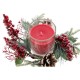 Свещ DKD Home Decor Червен Зелен 20 x 20 x 9 cm 8 x 8 x 9 cm (2 броя)