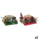 Свещ DKD Home Decor Червен Зелен 20 x 20 x 9 cm 8 x 8 x 9 cm (2 броя)