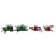 Свещ DKD Home Decor Червен Зелен 5,5 x 5,5 x 6,5 cm (2 броя)