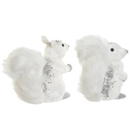 Коледна Украса DKD Home Decor Бял Катерица 22 x 11 x 22 cm (2 броя)