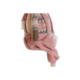 Коледна Украса DKD Home Decor Бял Кафяв Розов Царица 17 x 14 x 63,5 cm (2 броя)