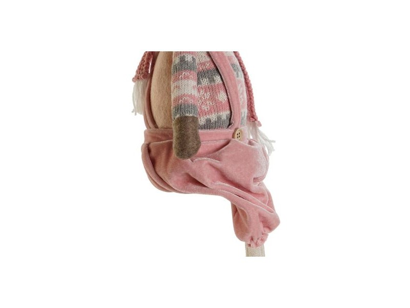 Коледна Украса DKD Home Decor Бял Кафяв Розов Царица 17 x 14 x 63,5 cm (2 броя)