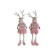 Коледна Украса DKD Home Decor Бял Кафяв Розов Царица 17 x 14 x 63,5 cm (2 броя)